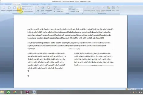 Jak podzielić stronę w Wordzie na 4 sekcje i uniknąć chaosu w layoutach