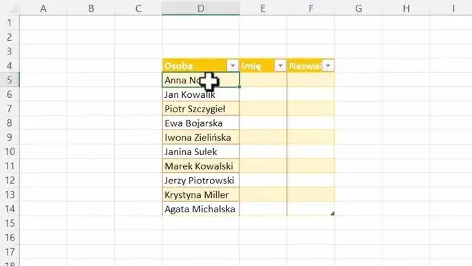 Zdjęcie Jak w Excelu łatwo rozdzielić imię i nazwisko bez zbędnych problem&oacute;w